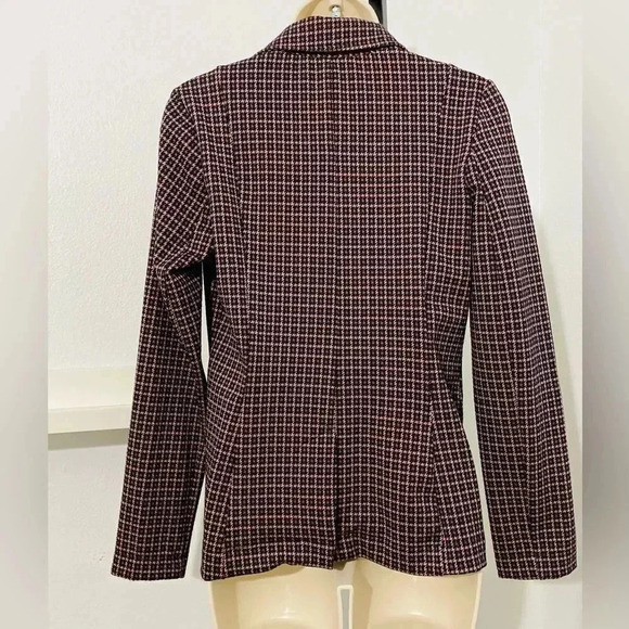 Anthropologie Maeve Brown Plaid Blazer Collegiate Stretch Prep Preppy - Picture 9 of 14